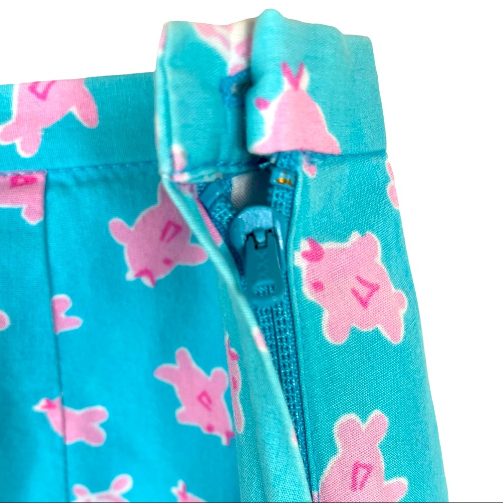 LILY PULITZER vintage fish turtles print skirt sz 10 - Picture 9 of 9